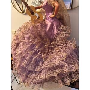 Vintage Marin Chiclana Lilac Dress Flamenco Dancer Doll